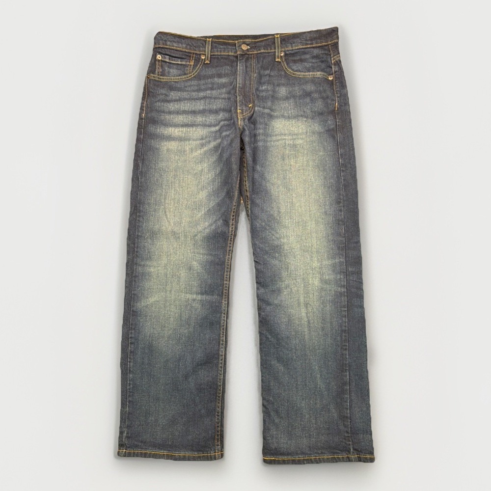 Levis 569 Jeans Mens 34x30 (Fits 36x29) Blue‎ Loose Straight Grunge Skate